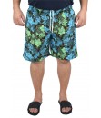 Short Estampado Tactel Elastano P M G GG Bermuda Flor Céu